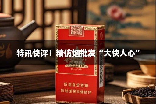 特讯快评！精仿烟批发“大快人心”